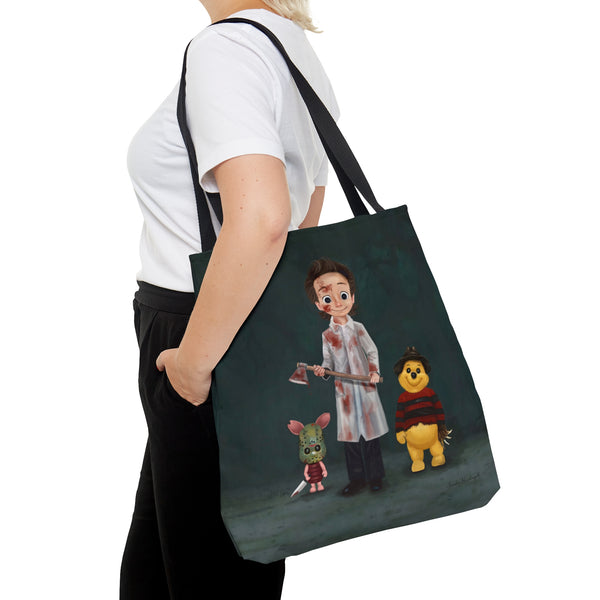 Winnie the Pooh horror tote bag