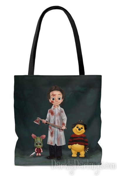 Winnie the Pooh horror tote bag