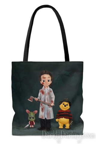 Winnie the Pooh horror tote bag