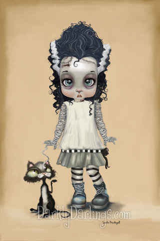 Cute Bride of Frankenstein Horror fan art