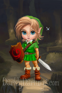 Cute child Link from The Legend of Zelda