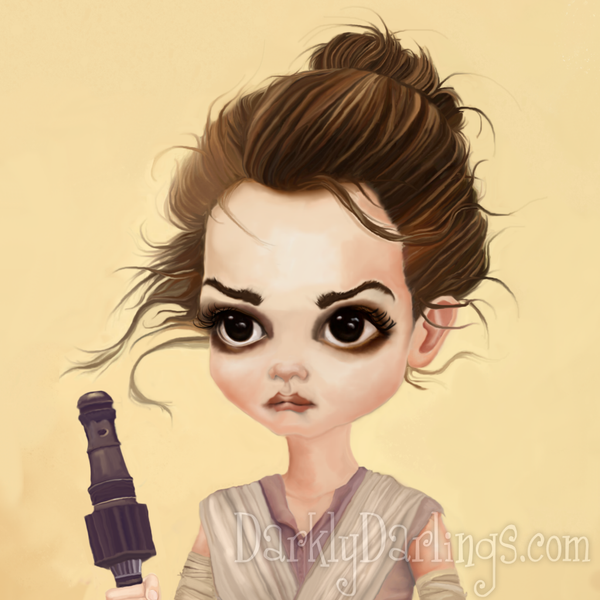 Star Wars fan art of Rey Skywalker played by Daisy Ridley