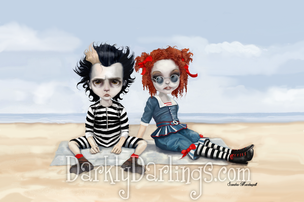 Sweeney Todd and Mrs Lovett at the beach