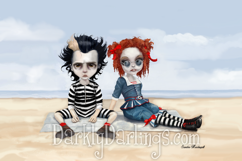 Sweeney Todd and Mrs Lovett at the beach