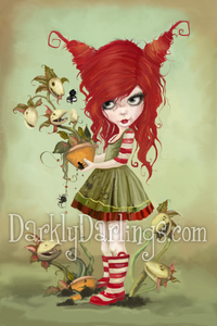 Cute and creepy Poison Ivy with her plants