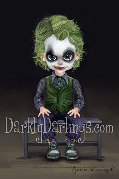 The Dark Knight fan art of The Joker portrayed by Heath Ledger
